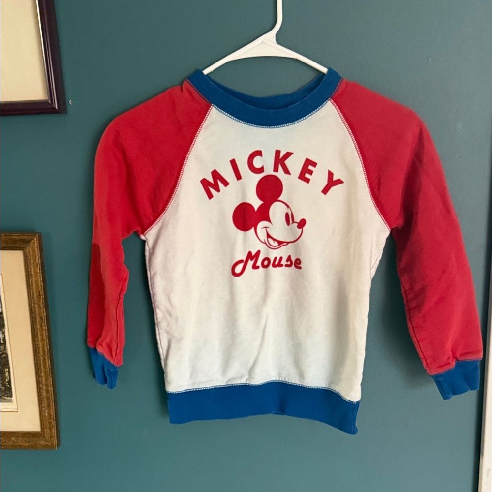 Disney Hanna Anderson Mickey Mouse Pullover Sweatshirt - Red, White & Blue